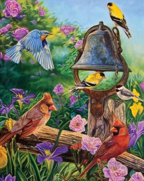  Anneau Tableaux - oiseaux perroquet et anneau